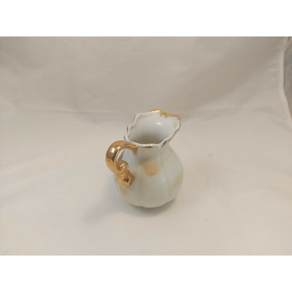Vintage Brinns Pitsburg Hand Painted 4" Floral Pitcher Japan #T-2008 Gilded - Picture 4 of 8